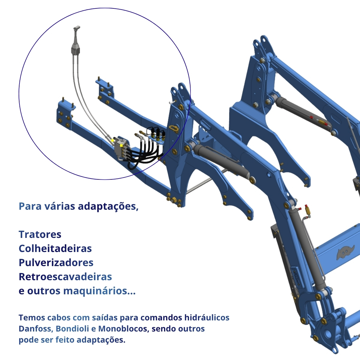 15592280326-cilindro-hidraulico-hydrapower.jpg Joystick Para Comando Hidráulico Indemar - Imagem 5